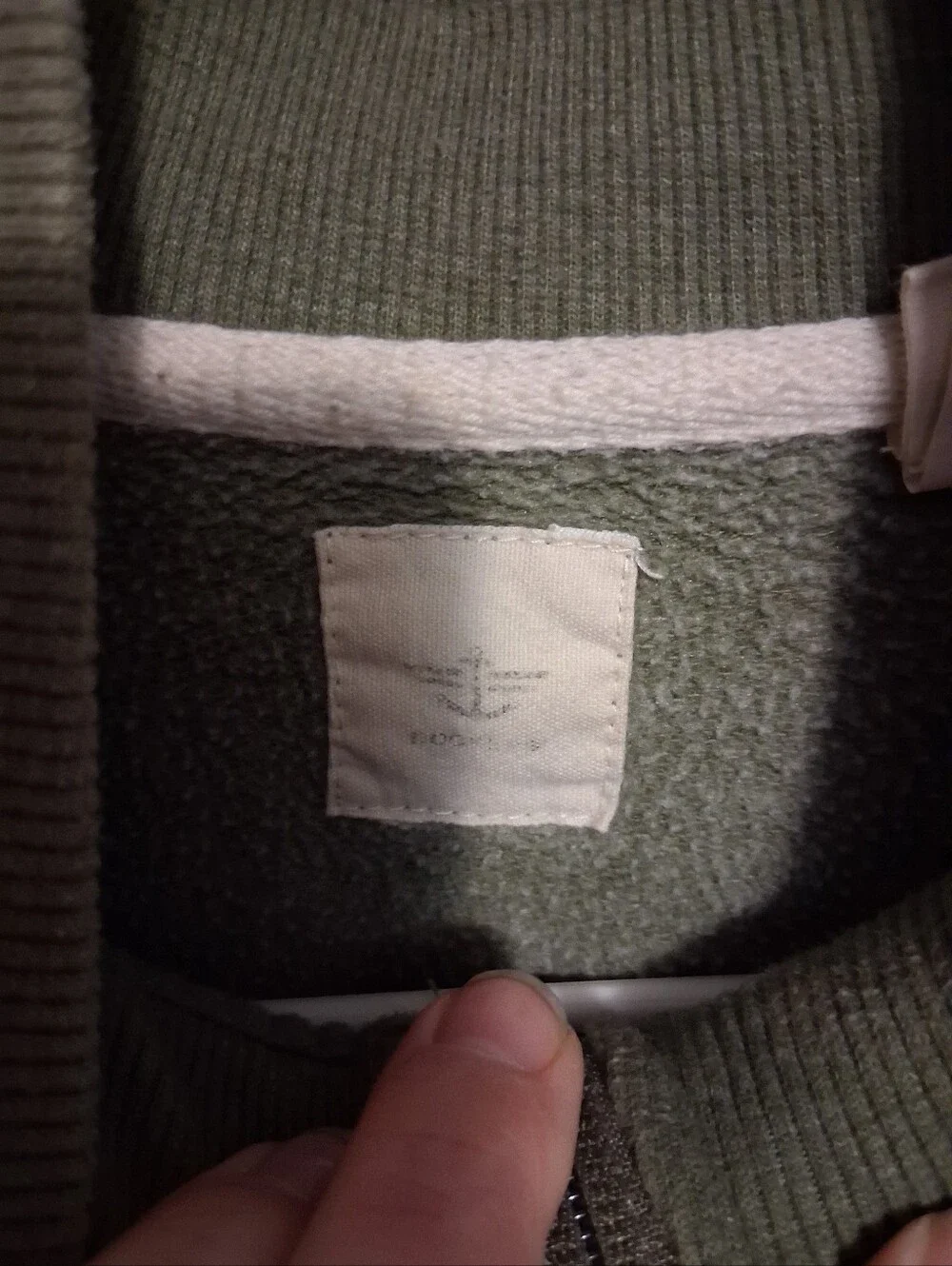 Dockers Olive Quarter-Zip Mens Sweater Size  L